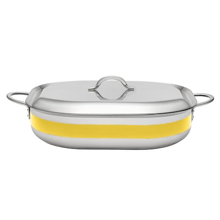 Bon Chef Country French 2 French Oven W/Lid   15" X 11" X 4"  7 Qt - Yellow 71004-CF2-Y